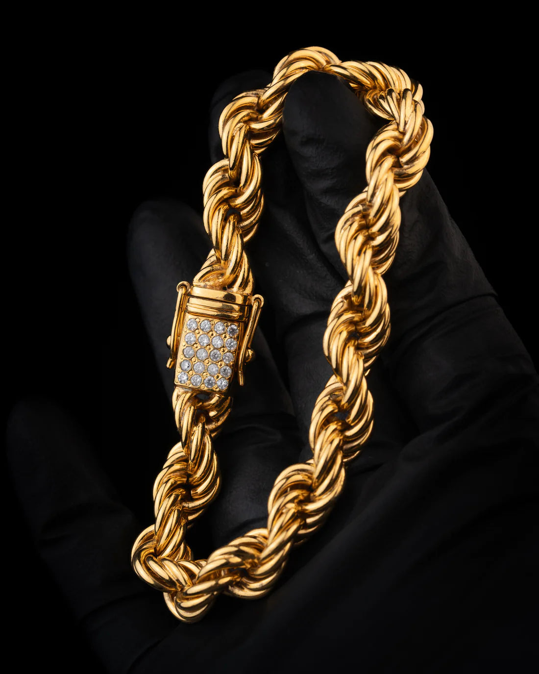 FREGIA CORDELL ARMBAND - GULD 10MM (DIAMANTLÅS) Fregia