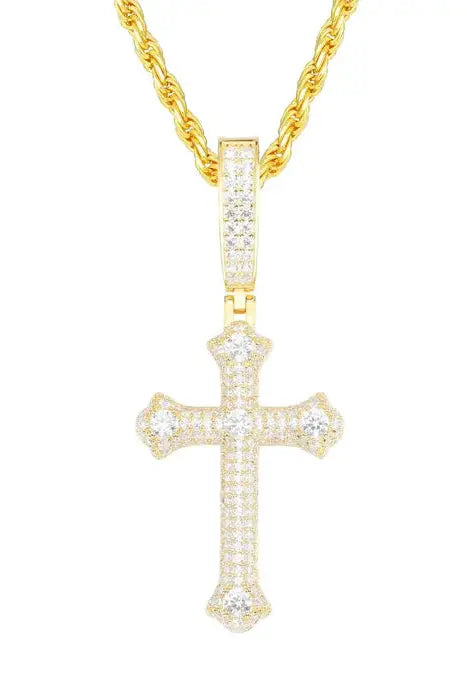 FREGIA MOISSANITE CROSS - GULD Fregia