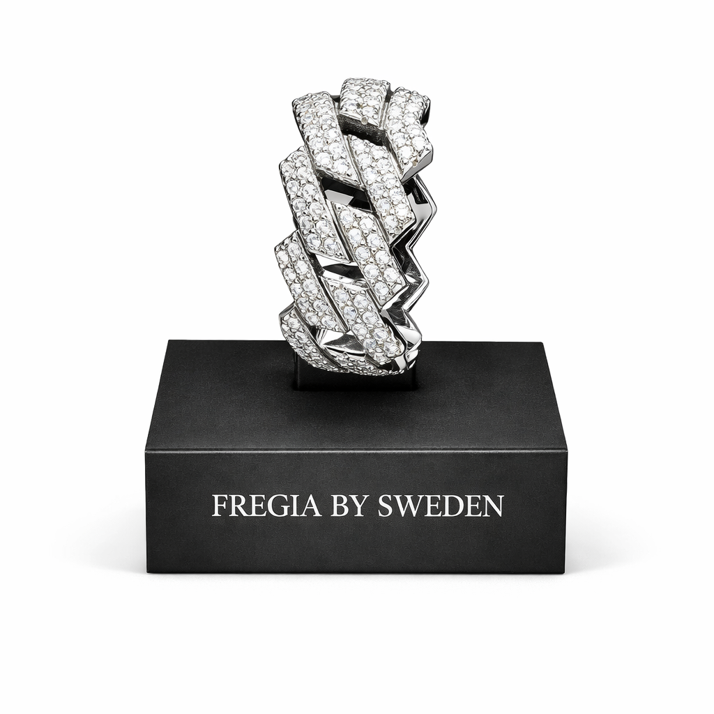 FREGIA CUBAN MOISSANITE RING - SILVER Fregia