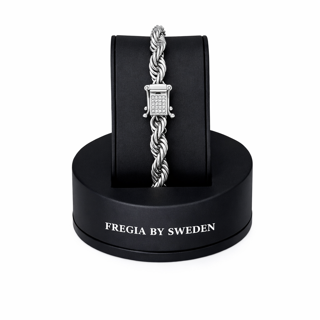 FREGIA CORDELL ARMBAND - SILVER 6MM (DIAMANTLÅS) Fregia