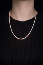 FREGIA TENNIS – MOISSANITE HALSBAND - S925 ROSÉGULDPLÄTERAD Fregia