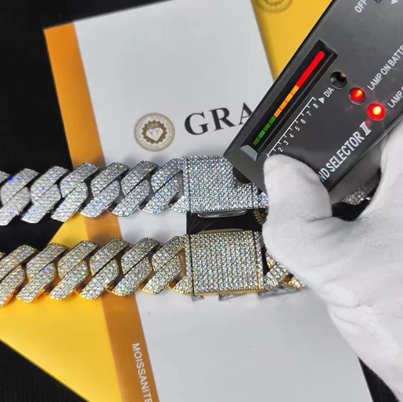 FREGIA CUBAN ICE ARMBAND MOISSANITE - S925 SILVER Fregia