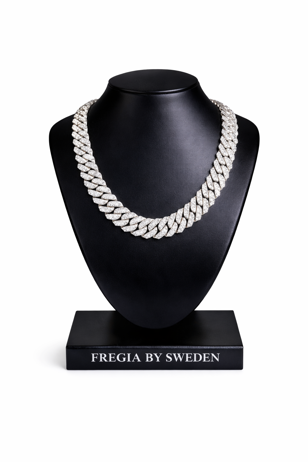 FREGIA CUBAN ICE HALSBAND MOISSANITE S925 - SILVER Fregia