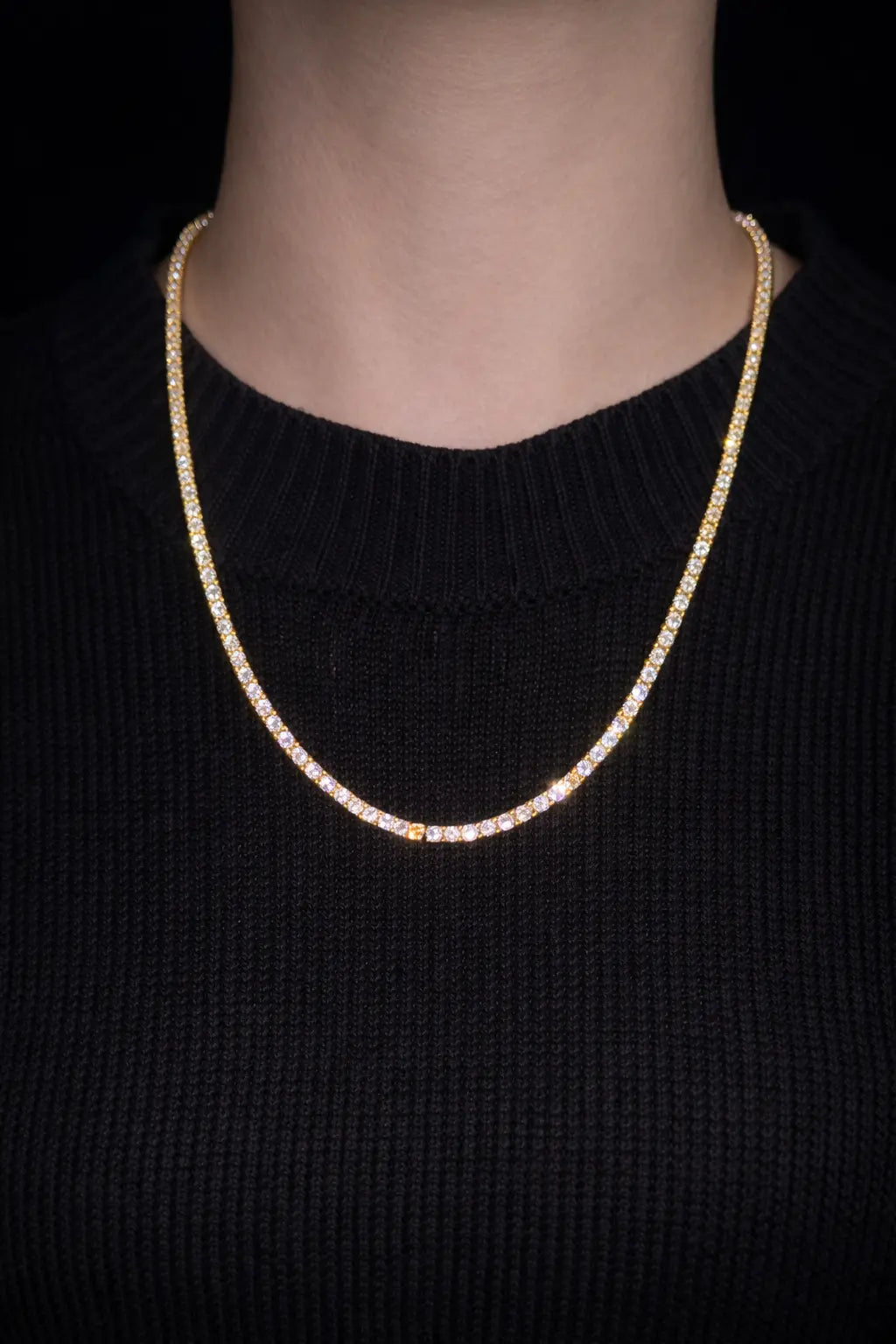 FREGIA TENNIS – MOISSANITE HALSBAND - S925 GULDPLÄTERAD Fregia