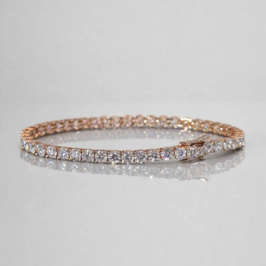 FREGIA TENNIS – MOISSANITE ARMBAND - S925 ROSÉGULDPLÄTERAD Fregia