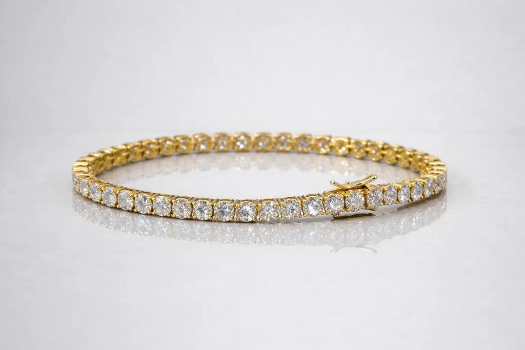FREGIA TENNIS – MOISSANITE ARMBAND - S925 GULDPLÄTERAD Fregia