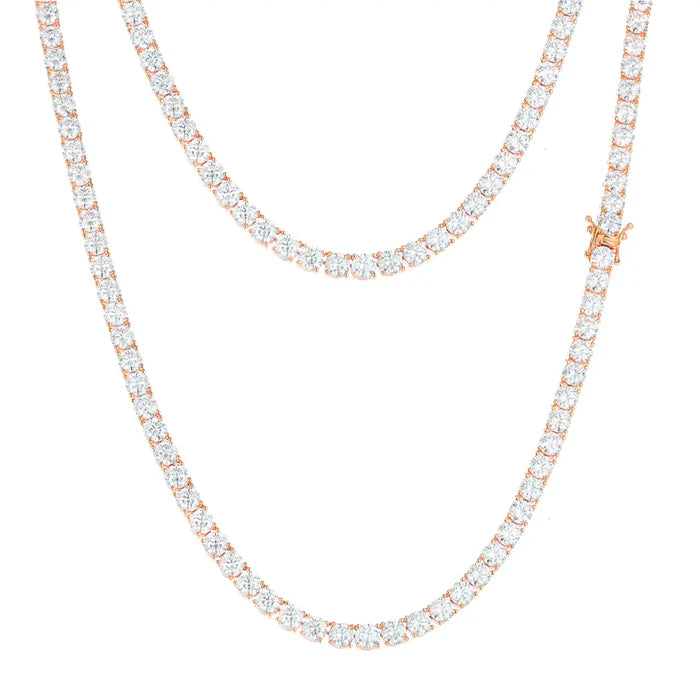 FREGIA TENNIS – MOISSANITE HALSBAND - S925 ROSÉGULDPLÄTERAD Fregia