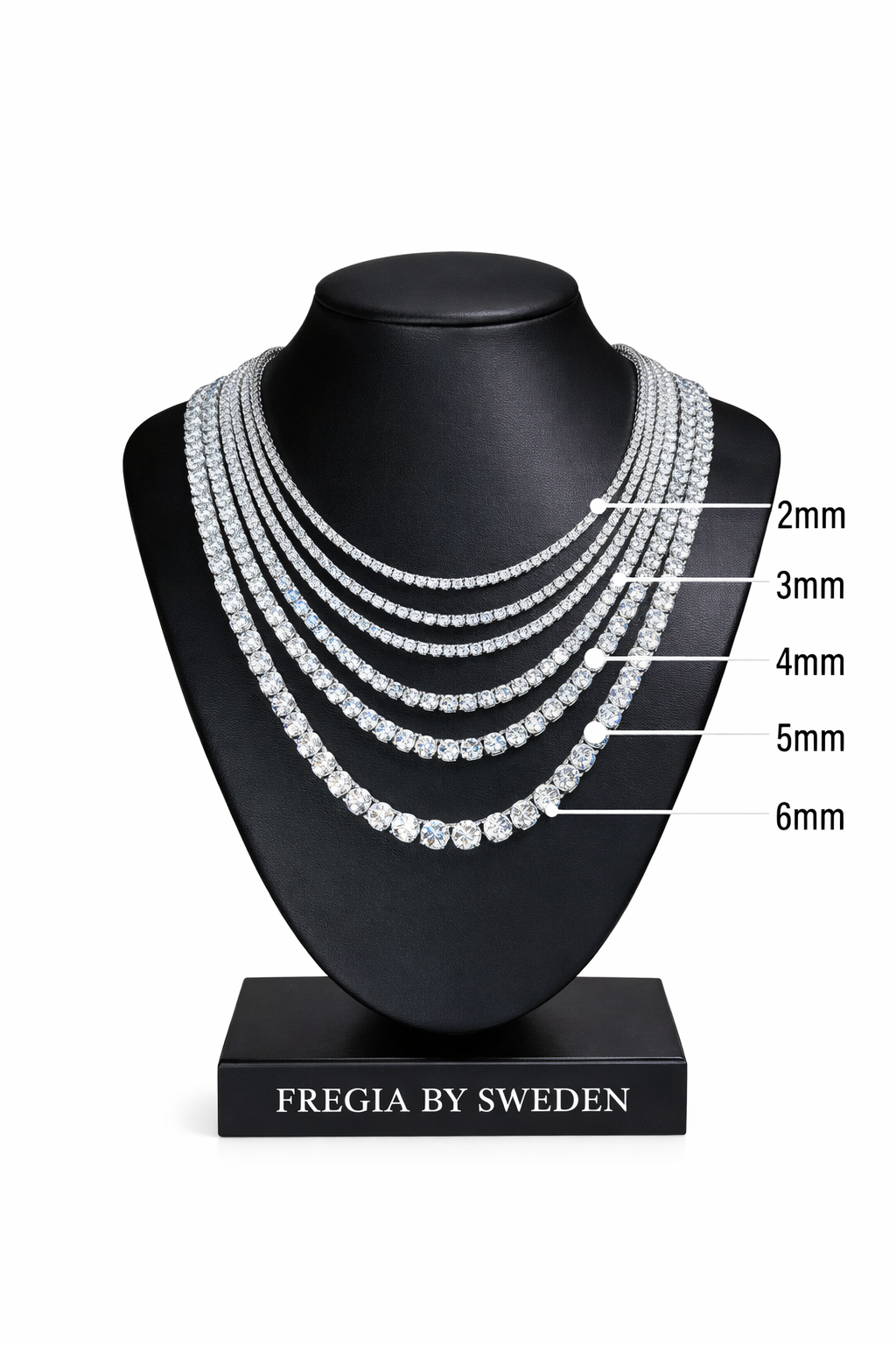 FREGIA TENNIS – MOISSANITE HALSBAND - S925 GULDPLÄTERAD Fregia