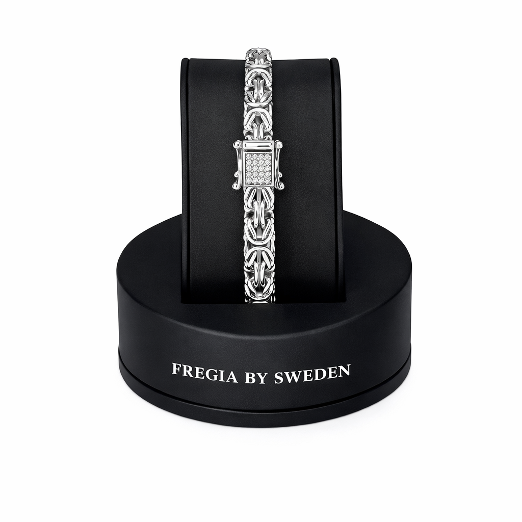FREGIA KEJSAR ARMBAND - SILVER 6MM (DIAMANTLÅS) Fregia