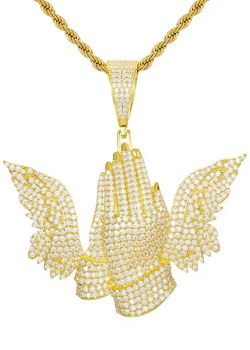 FREGIA MOISSANITE BER MED VINGAR HÄNGE – GULD Fregia
