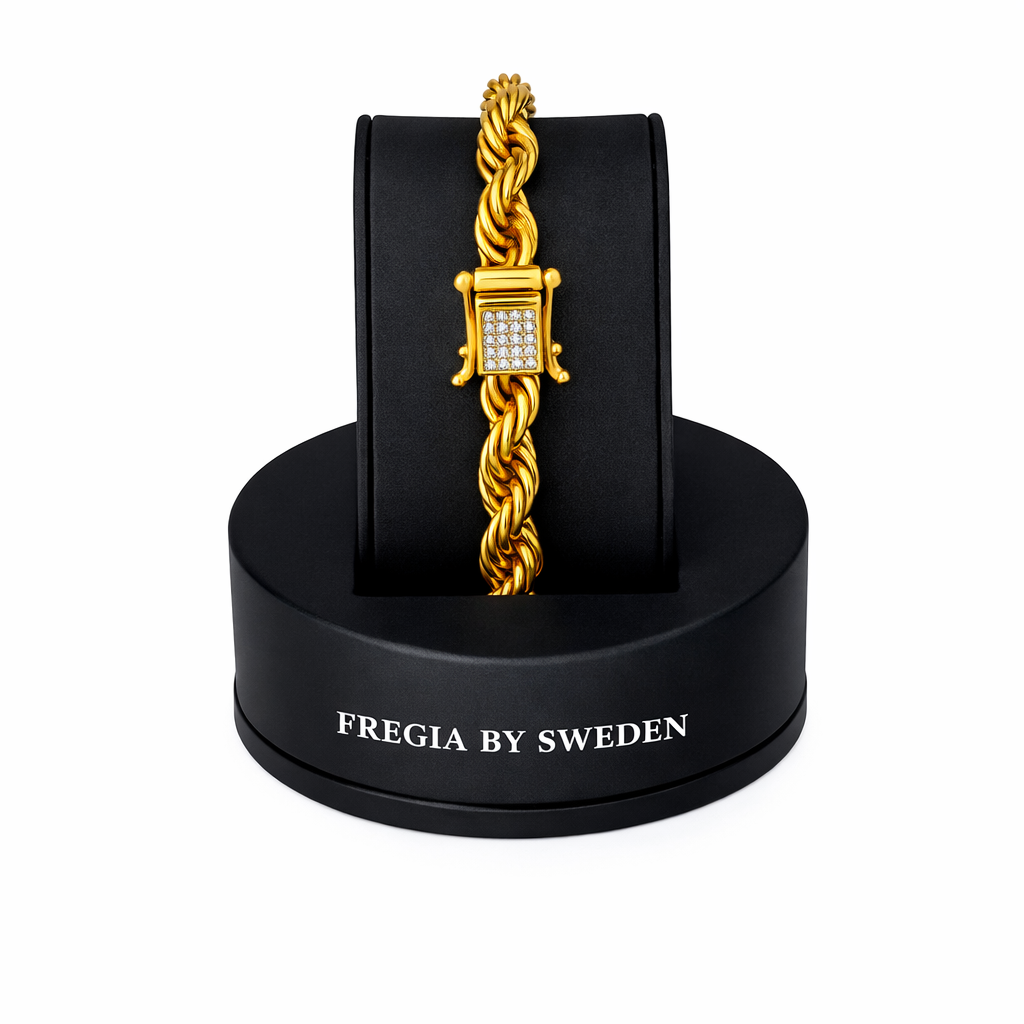 FREGIA CORDELL ARMBAND - GULD 6MM (DIAMANTLÅS) Fregia