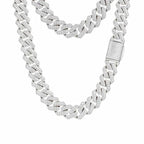 FREGIA CUBAN ICE HALSBAND MOISSANITE S925 - SILVER Fregia